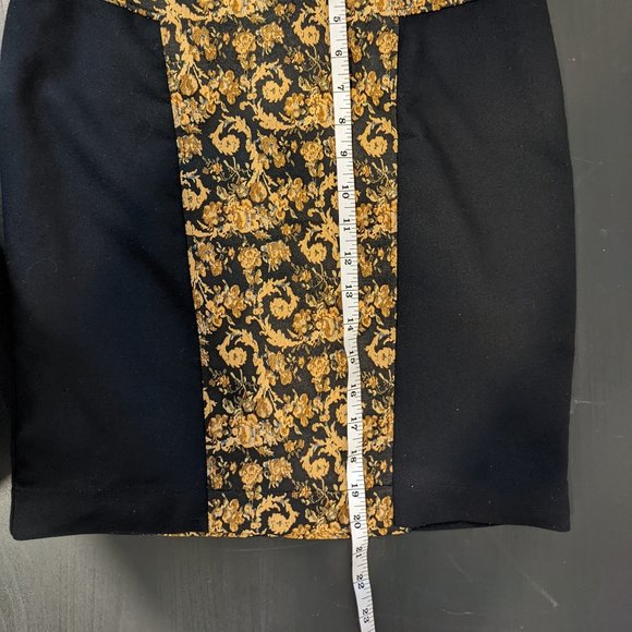 Black Gold High-Waisted Pencil Skirt Canadian Designers Annie 50 XS - Picture 11 of 11